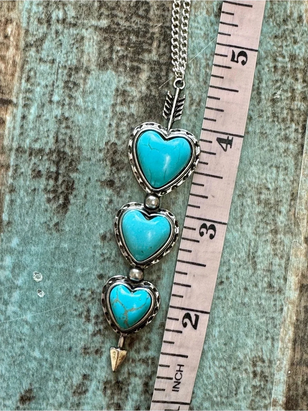 🆕 Women’s Turquoise Heart Necklace | #B25